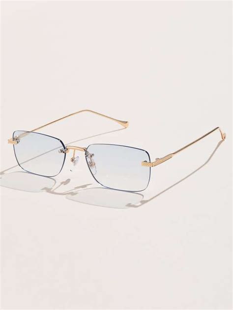 Square Rimless Fashion Glasses Shein Uk