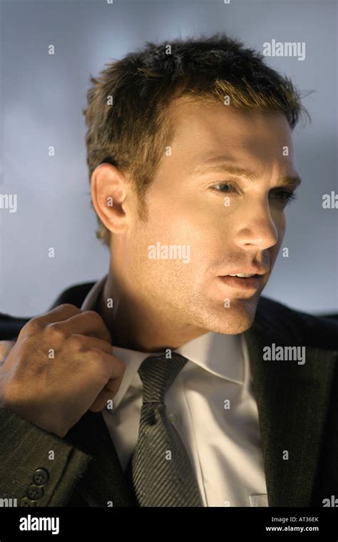 A Business Man Hot Under The Collar Stock Photo Alamy