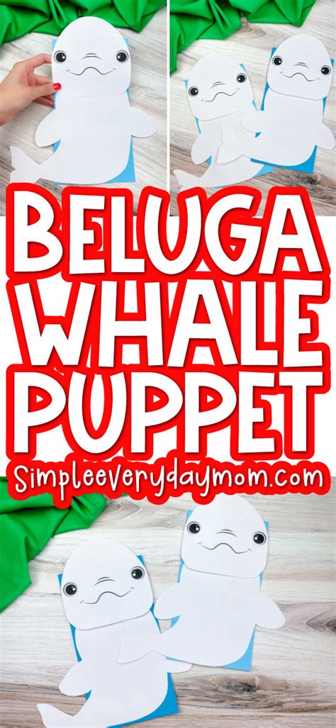 Beluga Whale Puppet Craft For Kids Free Template