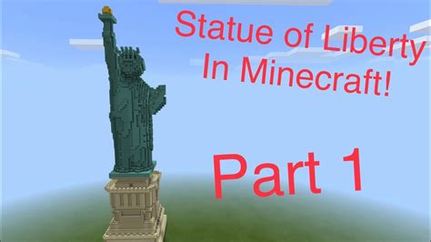 How To Build The Statue Of Liberty In Minecraft Youtube