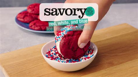 How To Make Red White And Blue Ice Cream Sandwiches Savoryonline