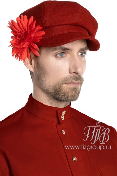 Русский народный мужской головной убор картуз бордовый купить за 3500 руб недорогие кепки