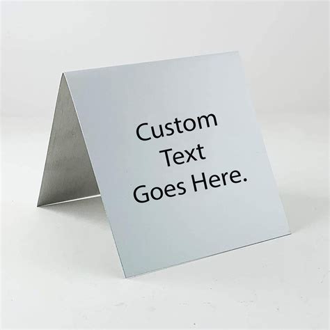 Custom Metal Table Top Signs Tent Style 5x5