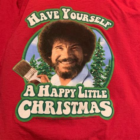 I Braved The Black Friday Crowds For This 5 Bob Ross Christmas Tee