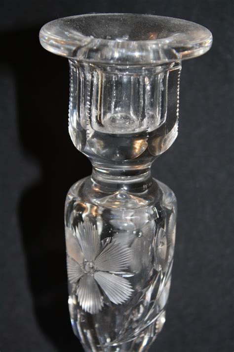 American Brilliant Cut Glass Candle Stick 1910 1915 Collectors Weekly