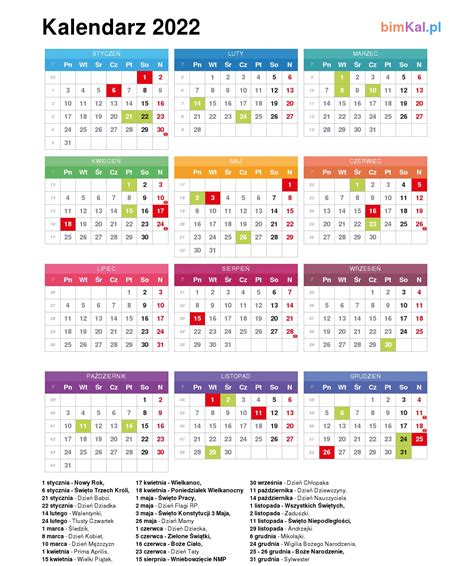 Kalendarz 2022 Bimkalpl