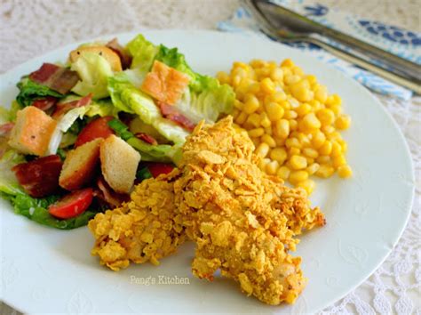 Pengs Kitchen Blt Salad With Baked Buttermilk Chicken Fillet