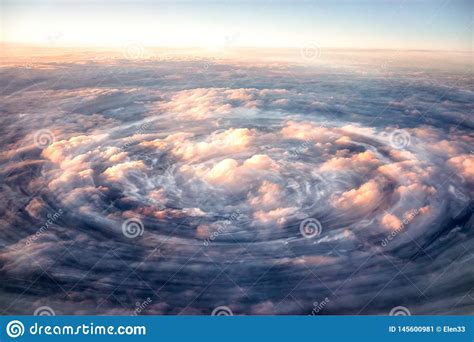 Hurricane Close Up Satellite View Stock Image Image Of Beauty High