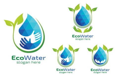 If water runs off your yard, split your watering times into two or more sessions. Eco Blue Water Drop Logo By denayunethj | TheHungryJPEG.com