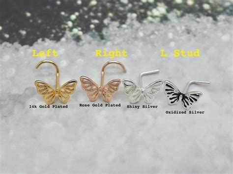 Butterfly Nose Stud Big Large Outstanding Nose Ring Animal Etsy