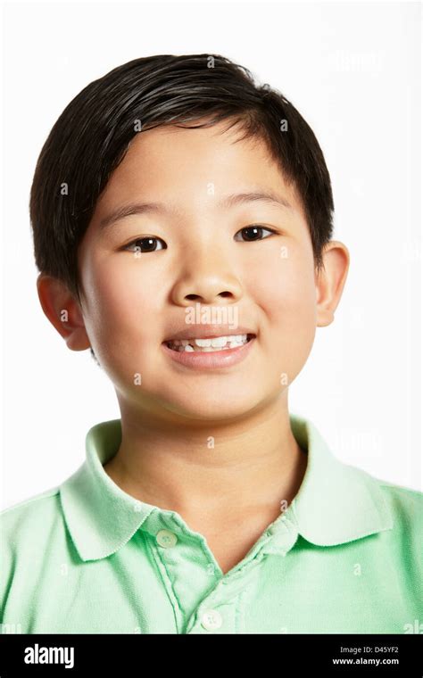 Studio Shot Of Chinese Boy Stock Photo Alamy