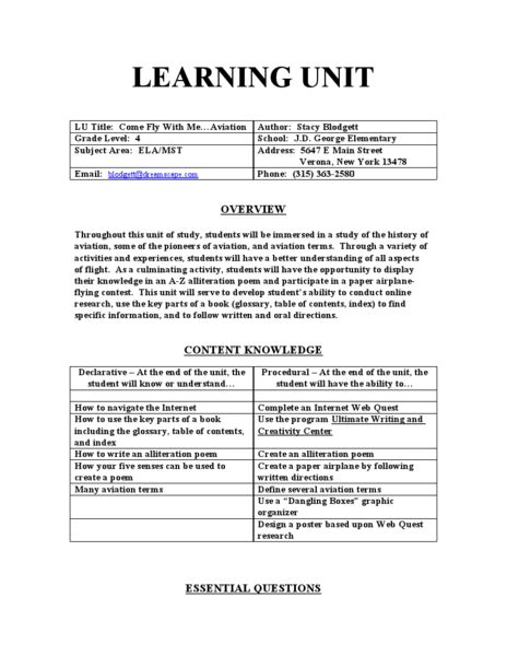 Aviation Lesson Plans And Worksheets Lesson Planet