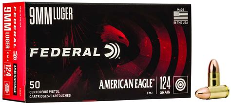 Federal Ae9ap American Eagle 9mm Luger 124 Gr Full Metal Jacket Fmj