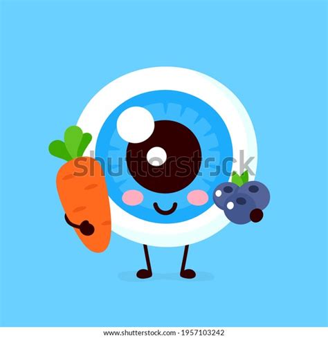 Cute Healthy Happy Human Eyeball Organ Stock Illustration 1957103242