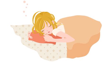 色っぽい女性がひとりで寝ているフリーイラスト素材