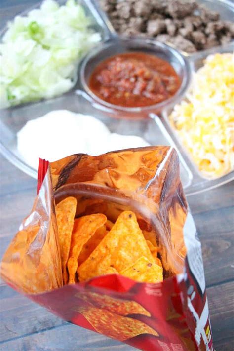 This dorito chicken casserole makes a perfect dinner for any night of the week. Doritos Taco Salad Recipe In a Bag! - HappyMoneySaver