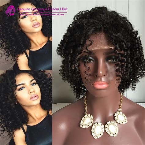 7a Short Curly Lace Front Human Hair Wigs With Baby Hair Brazilian