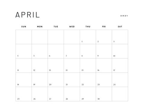 25 Best Free Printable April 2021 Calendars Onedesblog