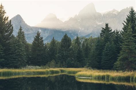 Free Stock Photo Of A Lake Surrounded By Trees And Mountains Download