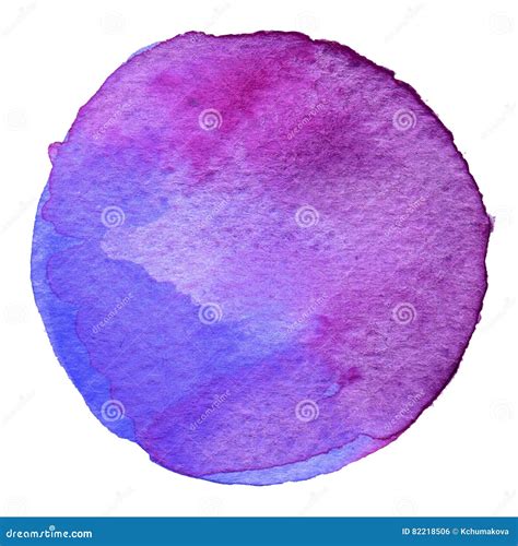 Purple Watercolor Circle Stain With Paper Texture Design Element
