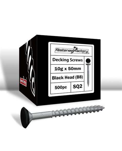 Black Painted Decking Screws 10g X 50mm 500 Pc
