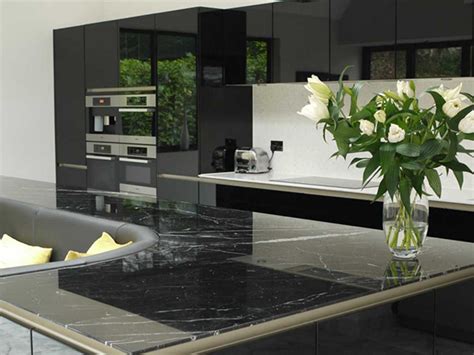 A High-Gloss Stylish Kitchen Island with Built-in Sofa ...