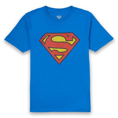 Dc Originals Official Superman Shield Mens T Shirt Royal Blue Clothing Zavvi Uk