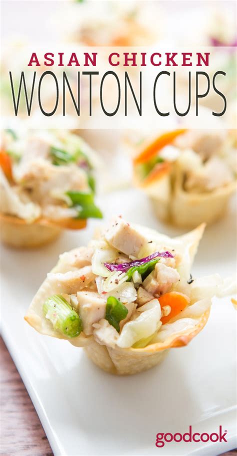 This chicken wonton soup is full of a. Asian Chicken Wonton Cups - Everyday Cooking Everyday Cooking