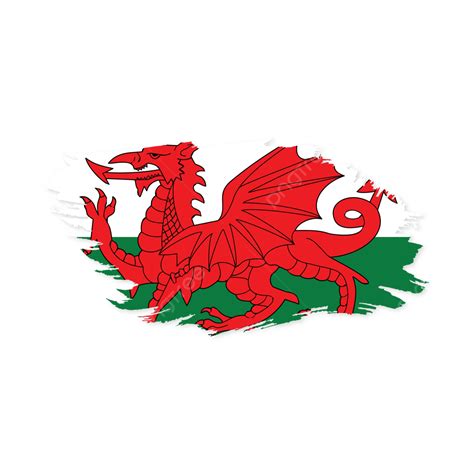 Wales National Fla Design Vector Wales Wales Flag Wales National
