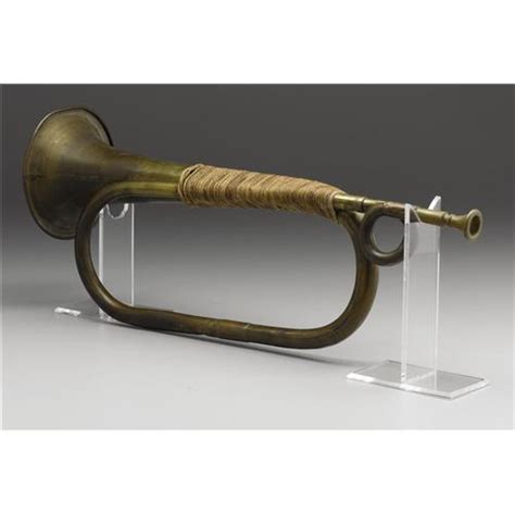 Civil War Brass Bugle With Original Cord Wrap