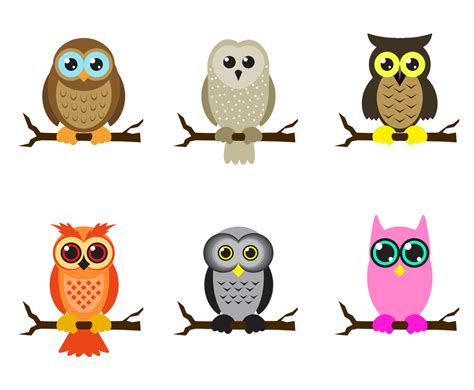 Cute Owl Clip Art Vector