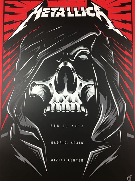 Metallica 2018 Acorn Poster Madrid Spain Wizink Center Metallica