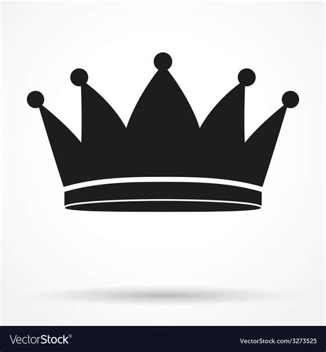 Silhouette Simple Symbol Of Classic Royal King Vector Image