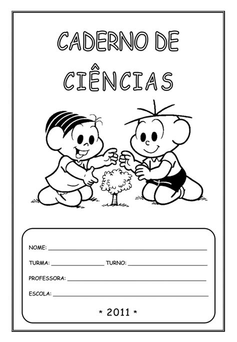 Capas de Caderno para imprimir Ciências SÓ ESCOLA