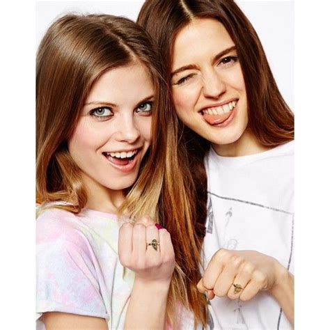 Asos Best Friends Partners In Crime Rings Liked On Polyvore