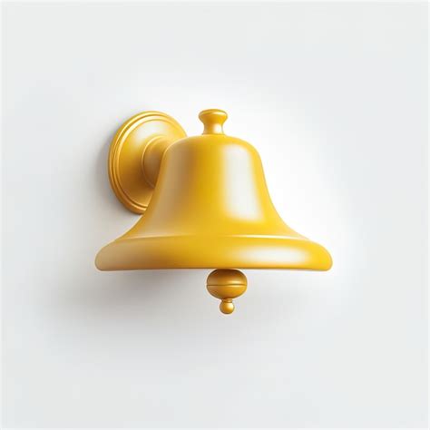 Premium Ai Image Golden Bell Isolated On White Backgroundgolden Bell