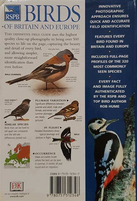 Rspb Birds Of Britain And Europe Rob Humen Evernew Book Store