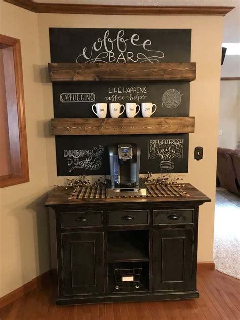 28 Cozy Coffee Bar Ideas To Kickstart Your Day Coffee Bar Home