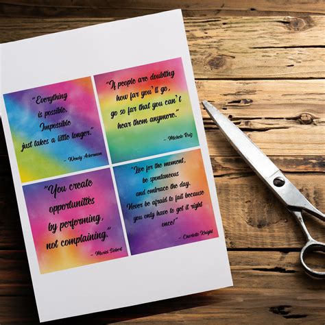 Printable Inspirational Note Cards Motivational Quote Etsy