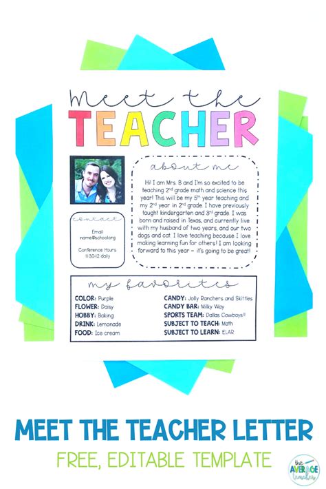 Meet The Teacher Template Free Download