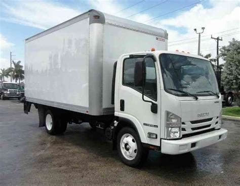 Isuzu Npr Hd Ft Dry Box Tuck Under Liftgate Box Truck Cargo T Van Box Trucks