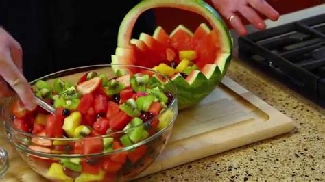 How To Carve A Watermelon Basket Youtube