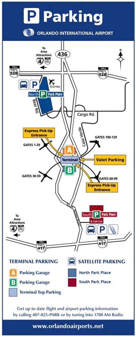 Orlando Airport Map Airport Parking Guides