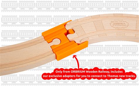 Orbrium Toys Male Male Female Female Wooden Train Track Adapters Fits