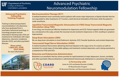 Neuromodulation Fellowship Department Of Psychiatry College Of Medicine University Of Florida