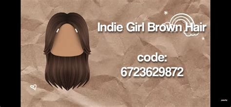 Pin By Porshea On Bloxburg Brown Hair Roblox Id Indie Hair Brown