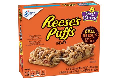 reese s puffs treats bars 8 pack 192g