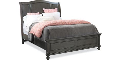 Aspenhome Oxford Peppercorn Sleigh Bed I07pepslbed