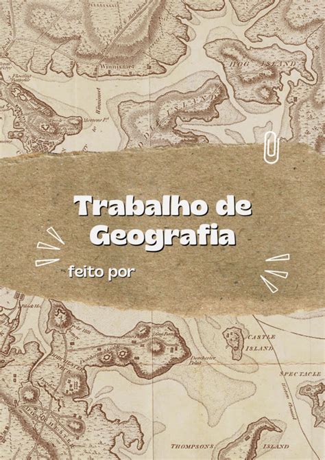 Capa De Trabalho De Geografia 5 Modelos Bonitos Arqbahia