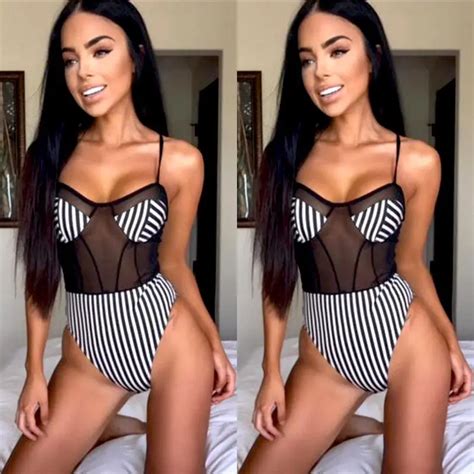 New Women One Piece Clothes Ladies Sexy Strap Striped Bodysuit Summer Fashion Women Clothing In